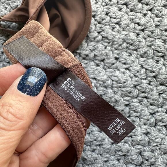 SOMA Women’s Full Coverage Unlined Bra Underwire Brown 38C VTG - Picture 2 of 7